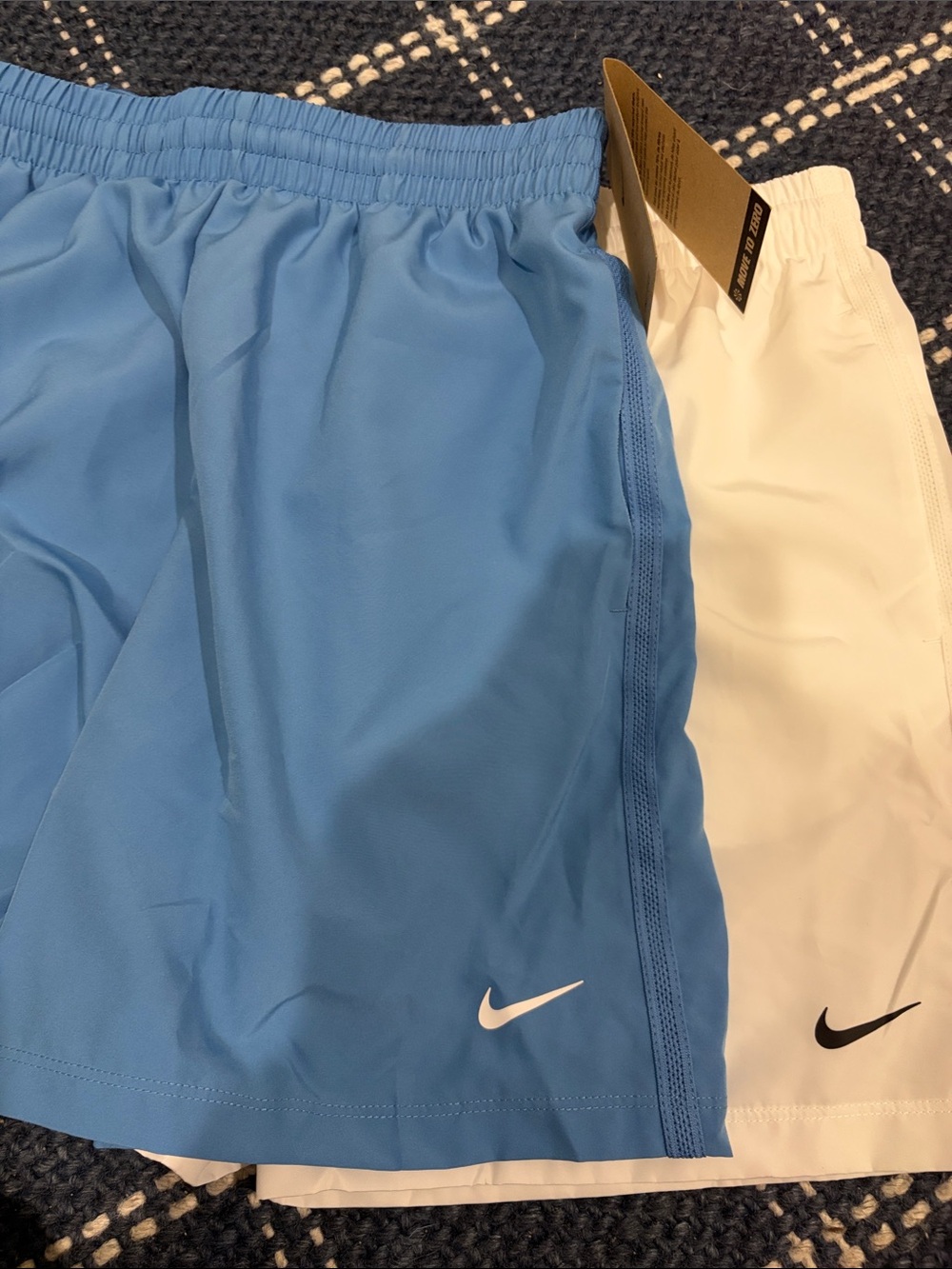 Nike Kids Light Blue and White Athletic Shorts two pairs